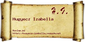 Hugyecz Izabella névjegykártya